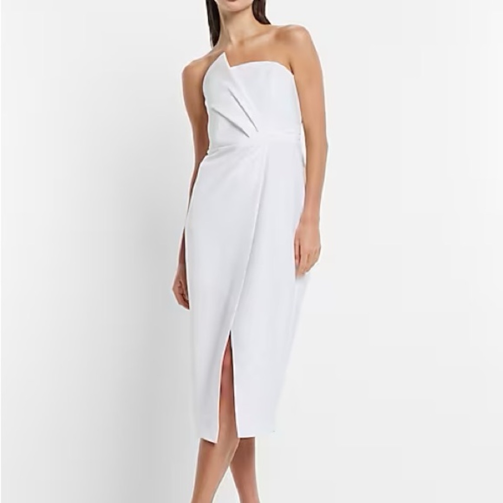 Bridal Statement Bow Midi Dress